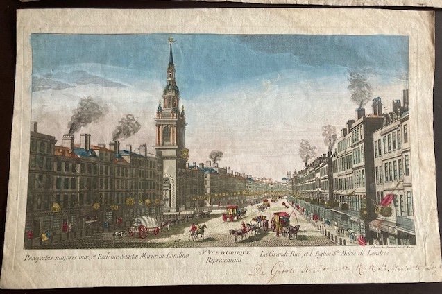 Vue d'optique de la grande rue à Londres (# Strand Angleterre)