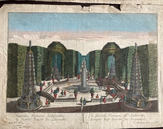 Vue d'optique, Le Second Bassin du Labyrinthe (# Versailles)