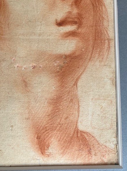 Carlo Dolci (entourage Of), Study Of A Man, 17th Century (# Florentine School Florence Firenze)-photo-4