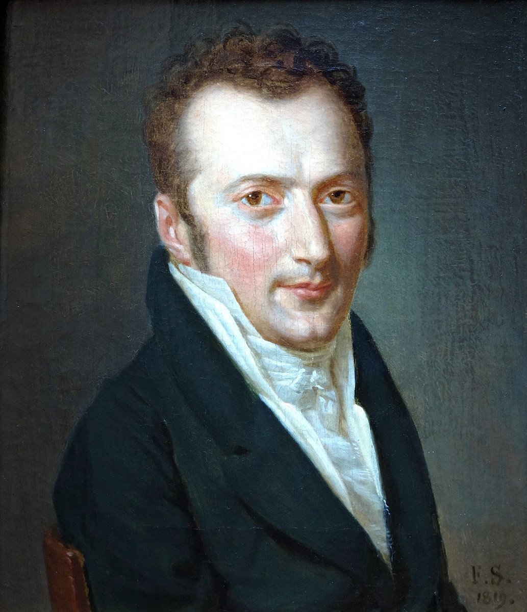 François Sablet (1745–1819) - Portrait Of Jean Claude Pellegrini (1787-1854) - Oil-photo-2