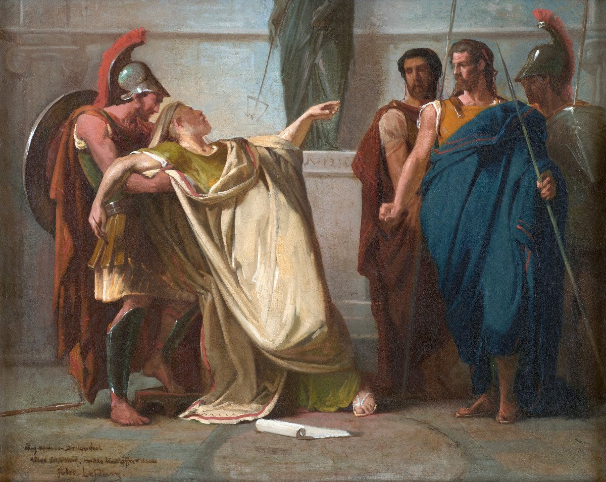 Jules Lefebvre (1834–1912) - The Death Of Demosthenes - Oil-photo-2