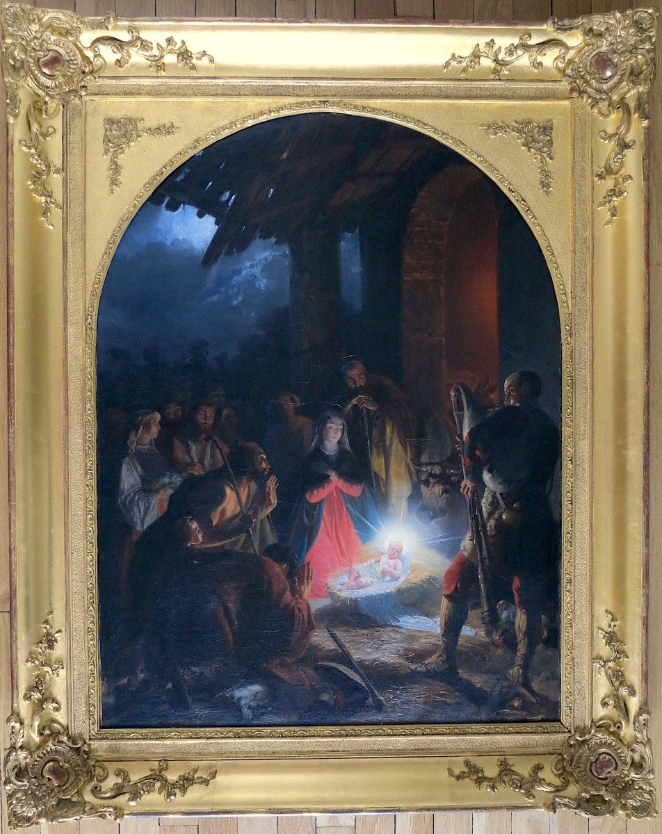 Félix Cottrau (1799–1852) - The Adoration Of The Shepherds - Oil