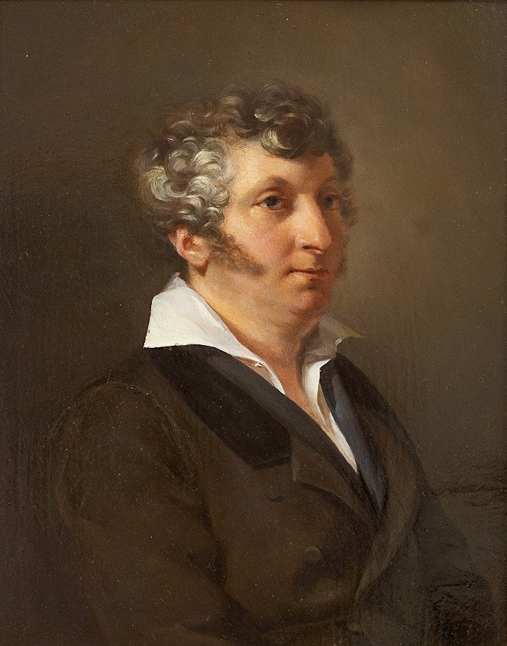 French School From The Beginning Of The 19th Century - Three-quarter Bust Portrait Of A Man - Oil-photo-2