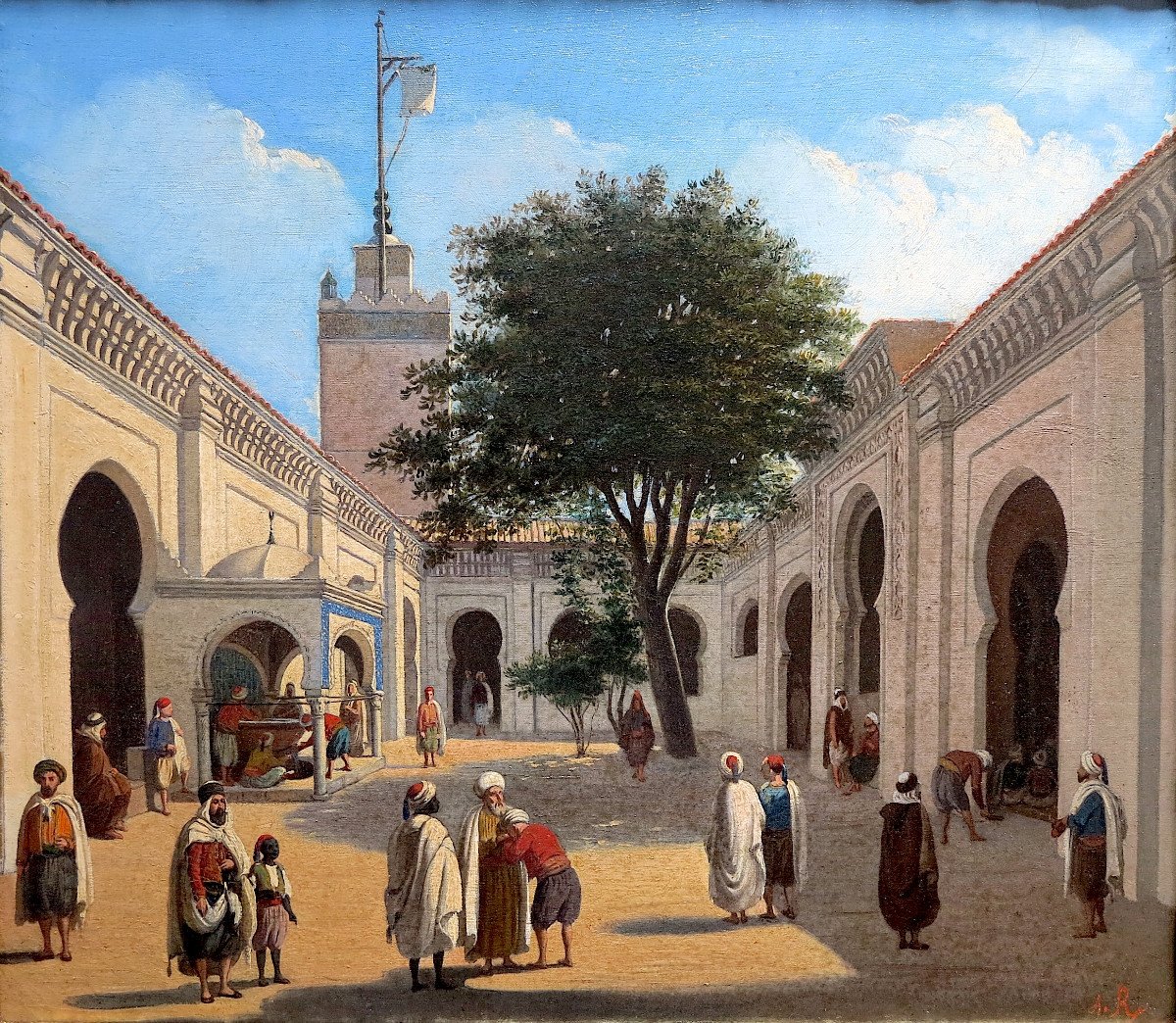 Augustin Régis (1810–1884) - La grande mosquée à Alger - Huile-photo-2