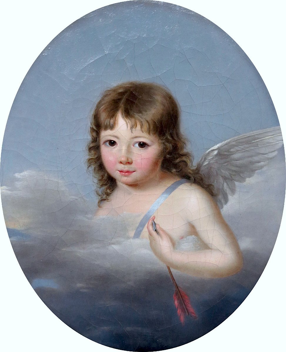 Attribué à Louis Marie Sicard dit Sicardi (1743–1825) - Cupidon tenant sa flèche - Huile-photo-2