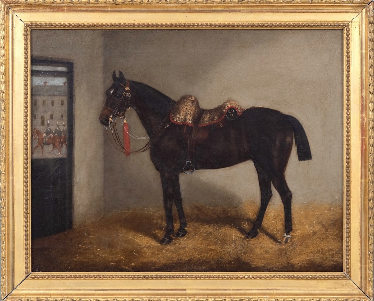 John Dalby (1810–1865) - Cheval du régiment du 20ème Hussards britannique - Huile