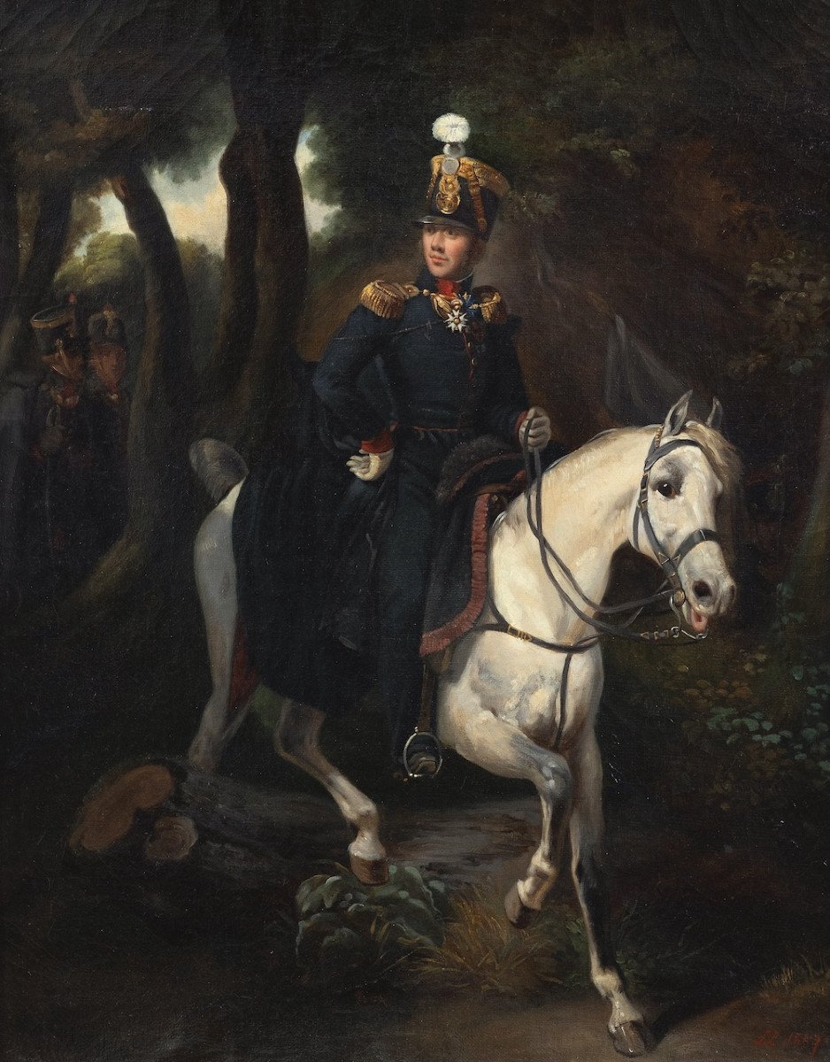 D'après Louis Marin-Lavigne (1797–1860) - Portrait du colonel Charles-Louis de Chérisey - Huile-photo-2