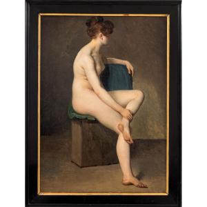 School Of Jacques-louis David - The Model In The Studio - Oil