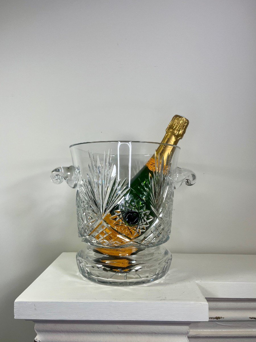 Crystal Champagne Bucket, 20th Century-photo-2