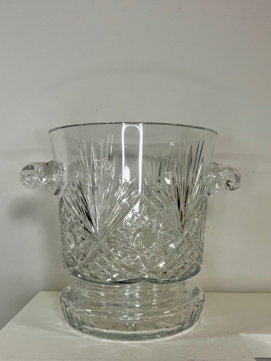 Crystal Champagne Bucket, 20th Century-photo-3