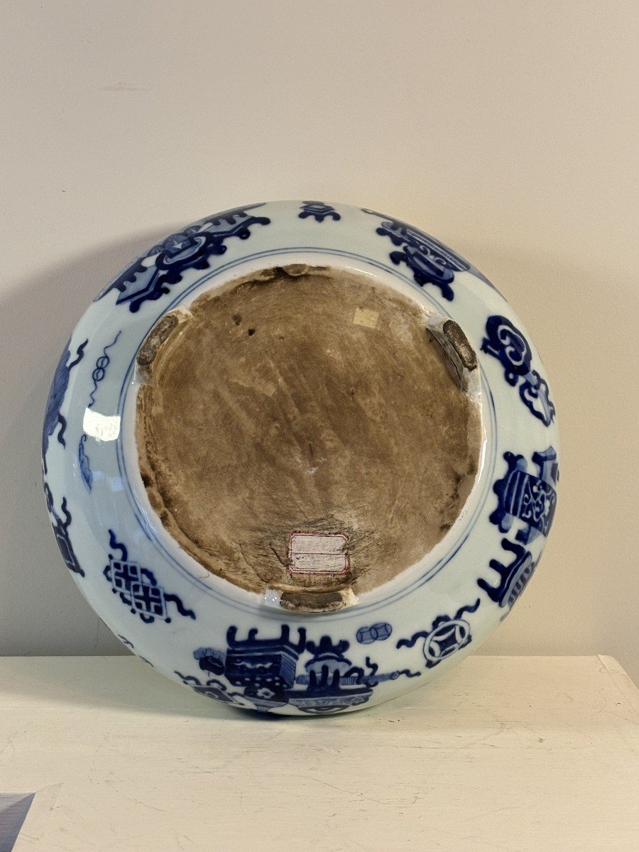 Blue And White Porcelain Perfume Burner, Circa 1900, China-photo-4