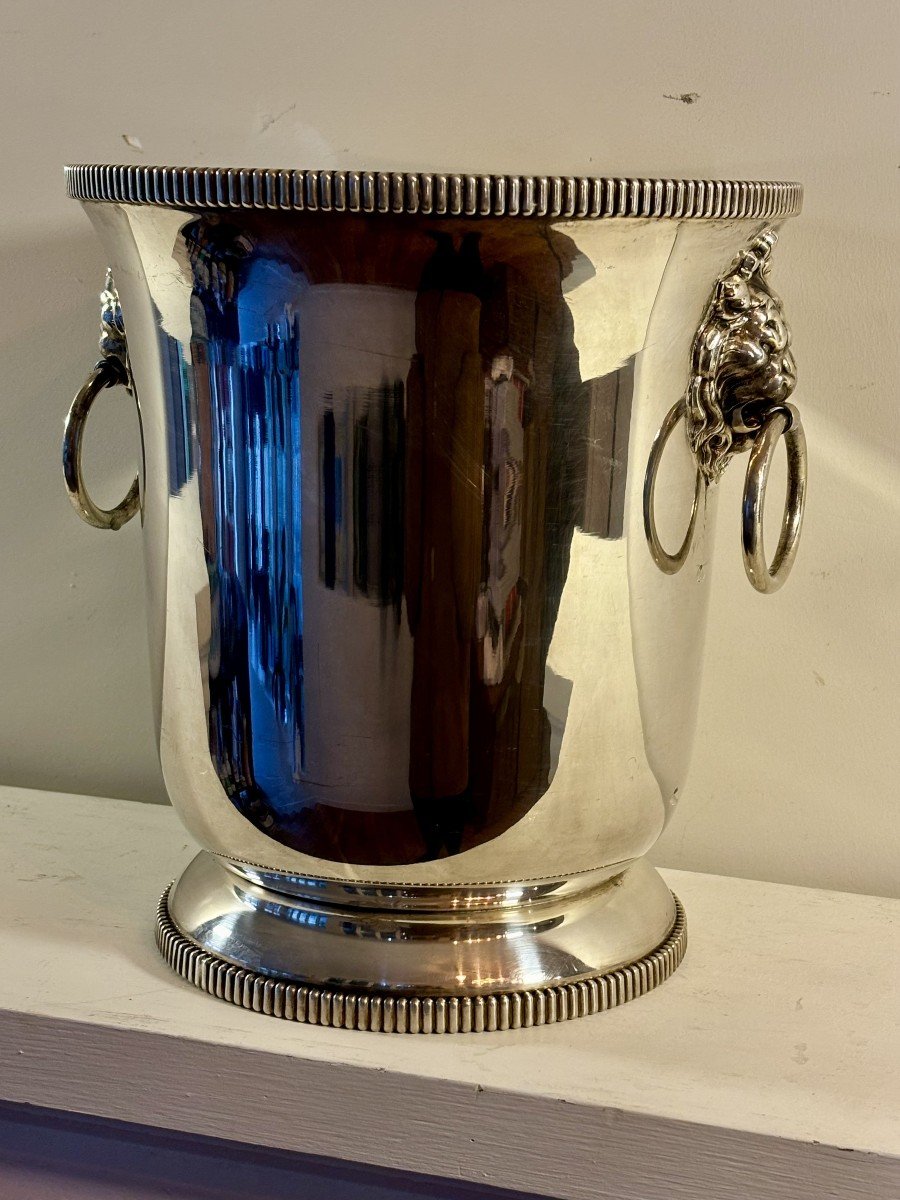 Silver Metal Champagne Bucket-photo-2