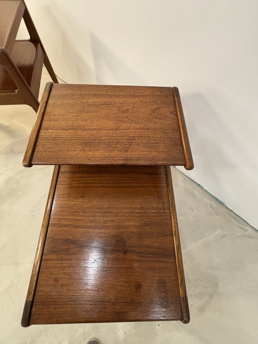 Kurst Ostervig (1912–1986), Pair Of Two-top Teak Side Tables. Denmark, 20th Century -photo-6