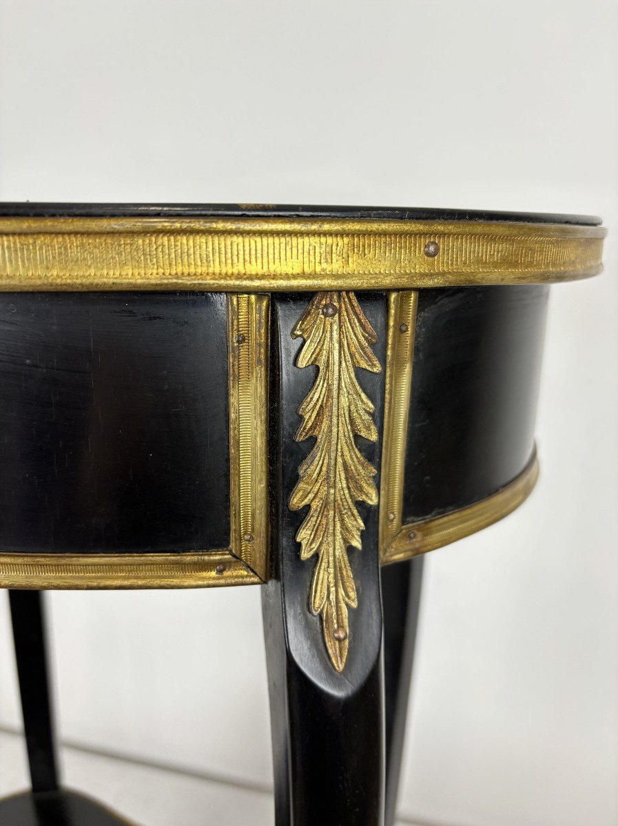 Table Rognon En Bois Laqué Noir, Napoléon III, 19e Siècle-photo-6