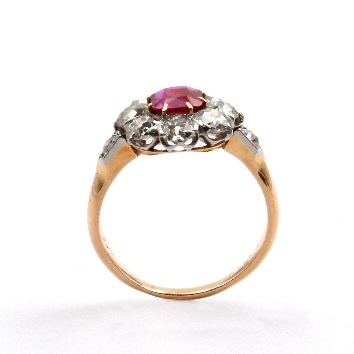 Burmese Ruby Pompadour Ring-photo-2