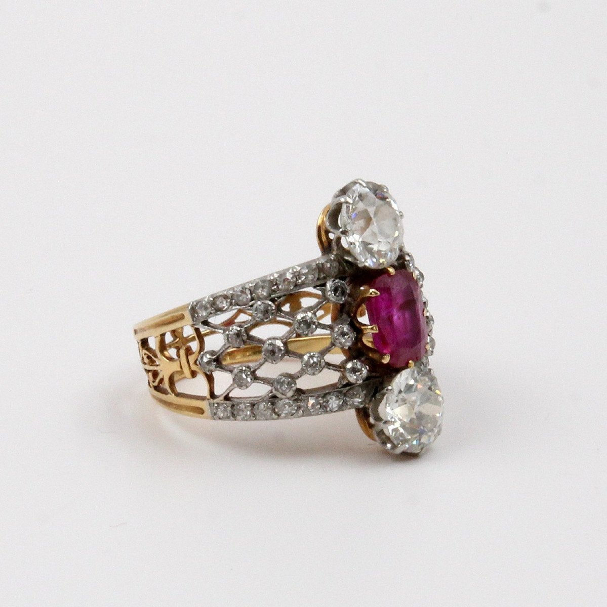 Bague rubis et brillants-photo-2