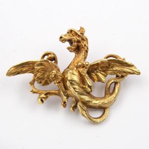 Broche dragon et serpent