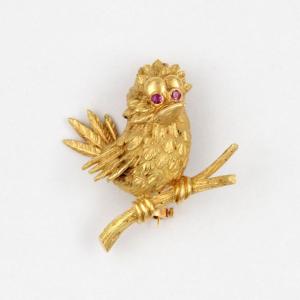 Broche oiseau par A. Chrétien