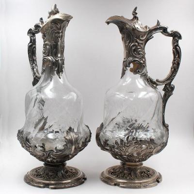 Boulenger - Pair Of Wine Decanters