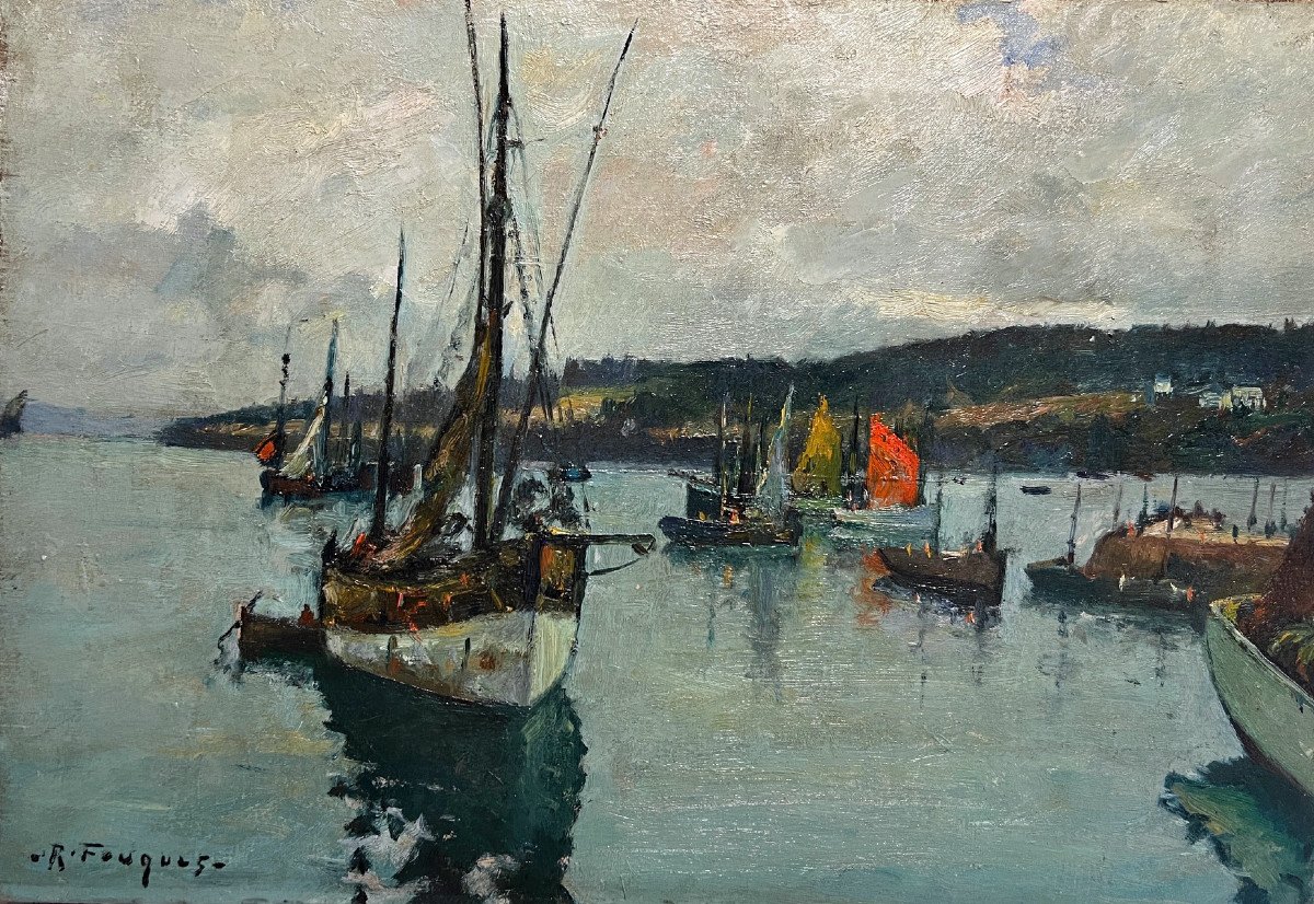 Le port de Douarnenez, Bretagne, Robert Henri Fouques