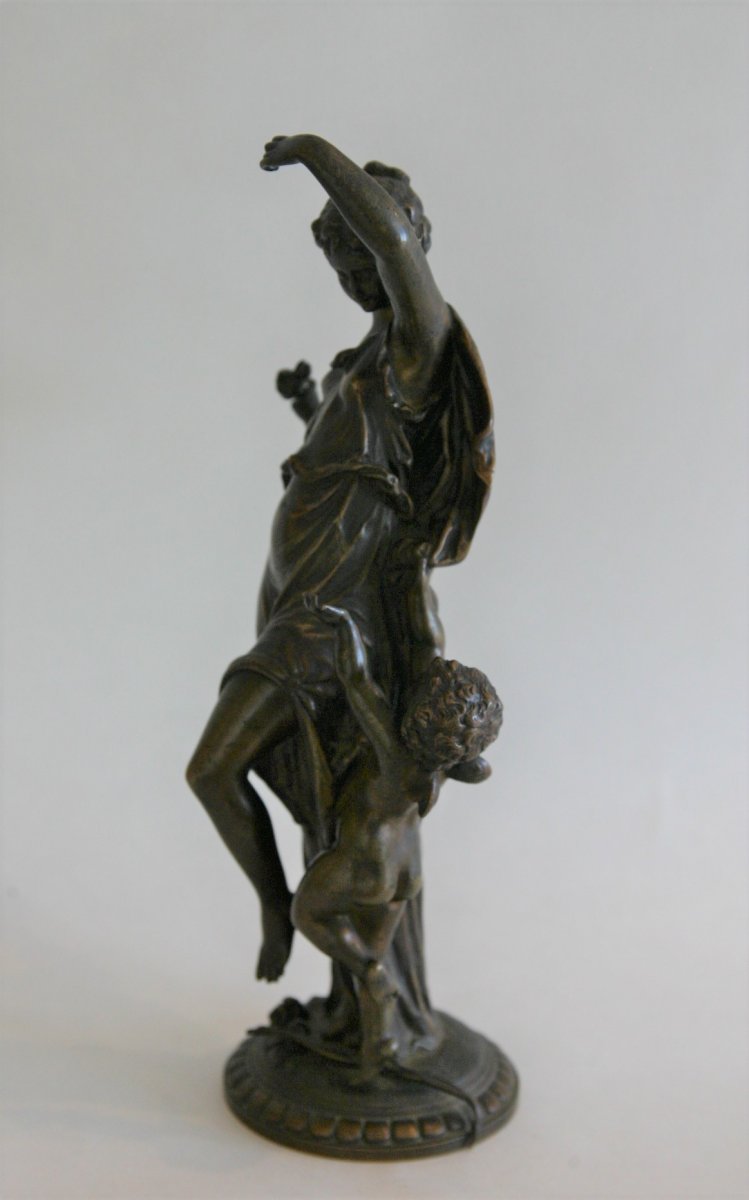 Venus Playing With Cupid, Bronze XIXth Century-photo-1