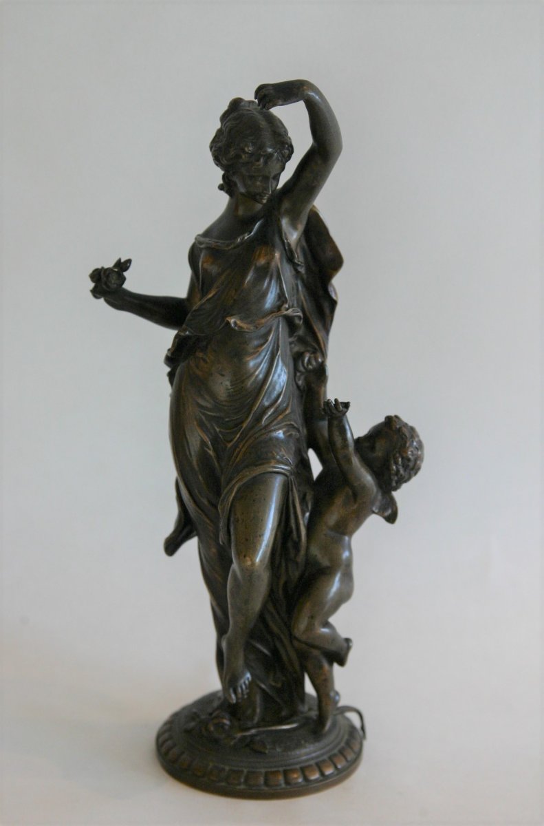 Vénus jouant avec Cupidon, bronze XIXème siècle