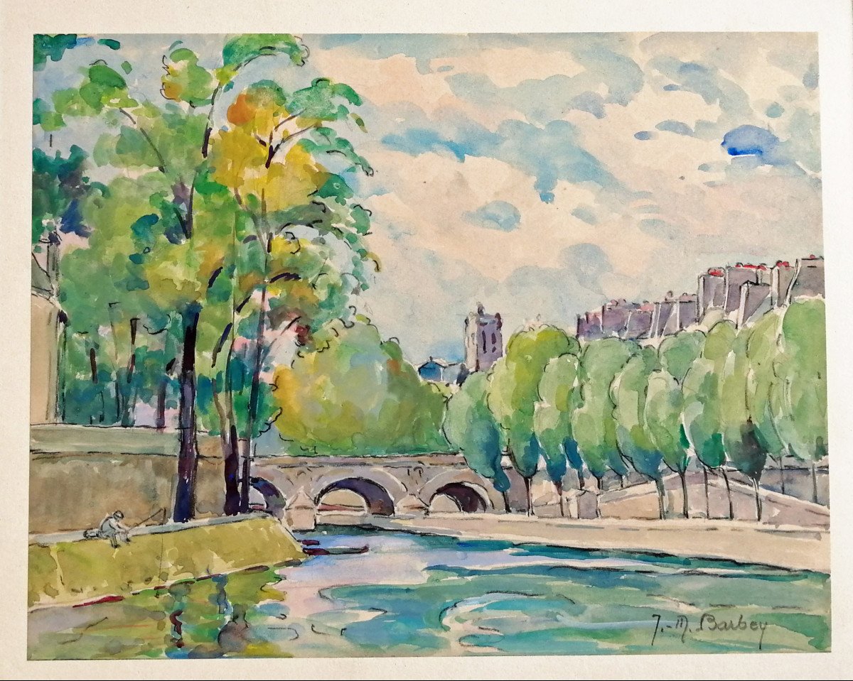 Jeanne-Marie BARBEY, le pont Louis-Philippe, Paris, 1930