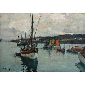 Le port de Douarnenez, Bretagne, Robert Henri Fouques