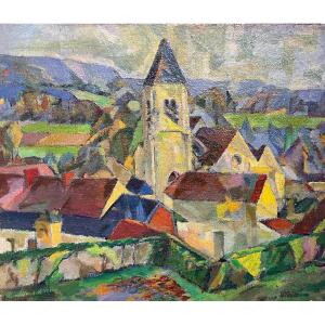 Village View, Macario Vitalis, 1950