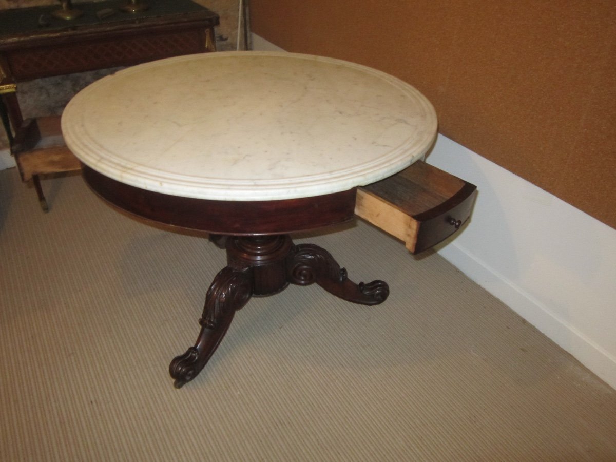 Mahogany Tripod Pedestal Table-photo-3