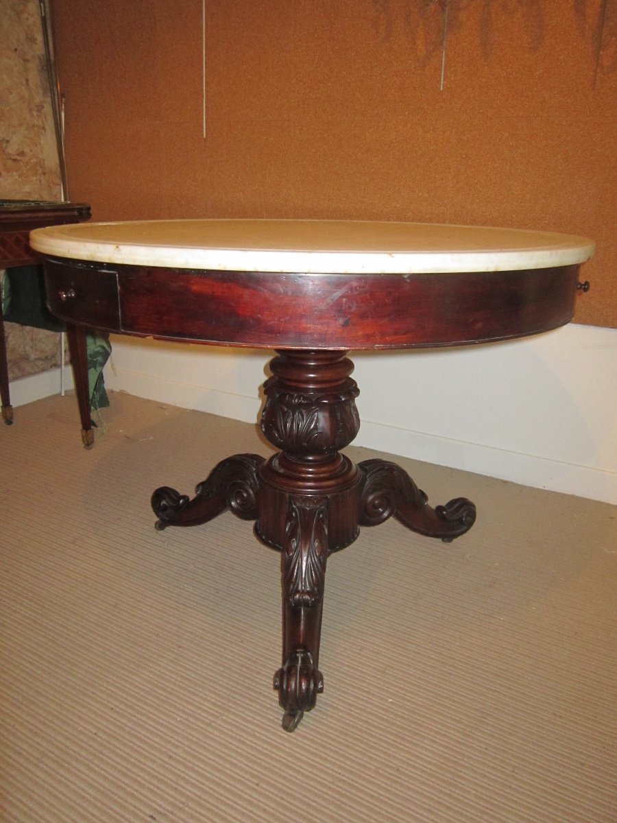 Mahogany Tripod Pedestal Table