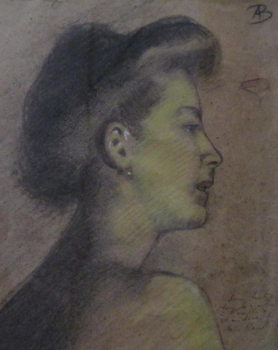 Dessin XIXè Siècle - Portrait De Femme-photo-2