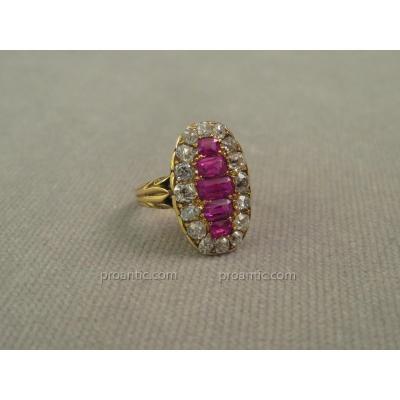 Bague Rubis et Diamants