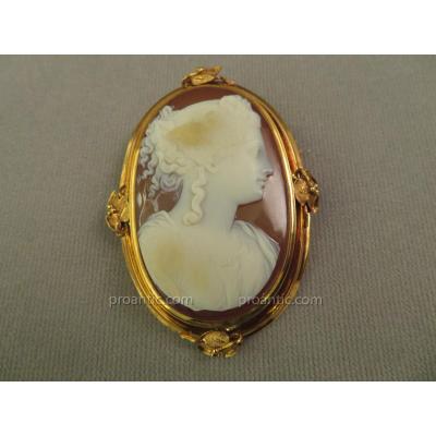 Cameo Agate Brooch