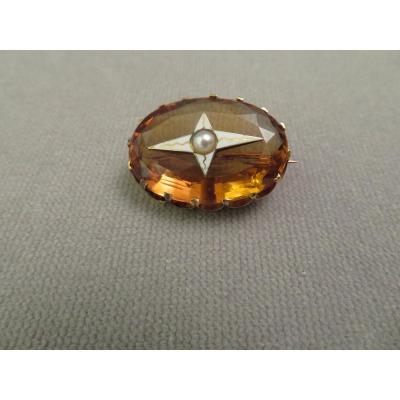 Broche Citrine