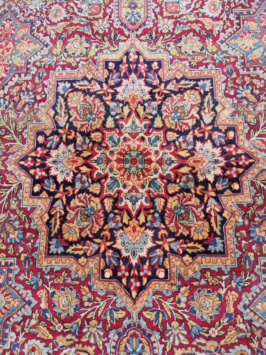 Kashan Dabir Carpet, Handmade In Kork Wool, Iran Circa 1920.-photo-6