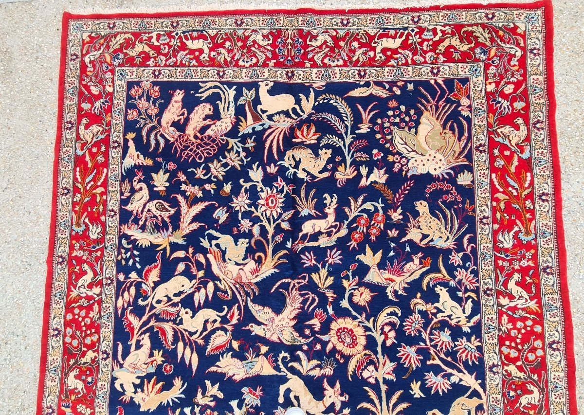 Large Ghoum Carpet Made In Wool, Persia, Circa 1950.-photo-1