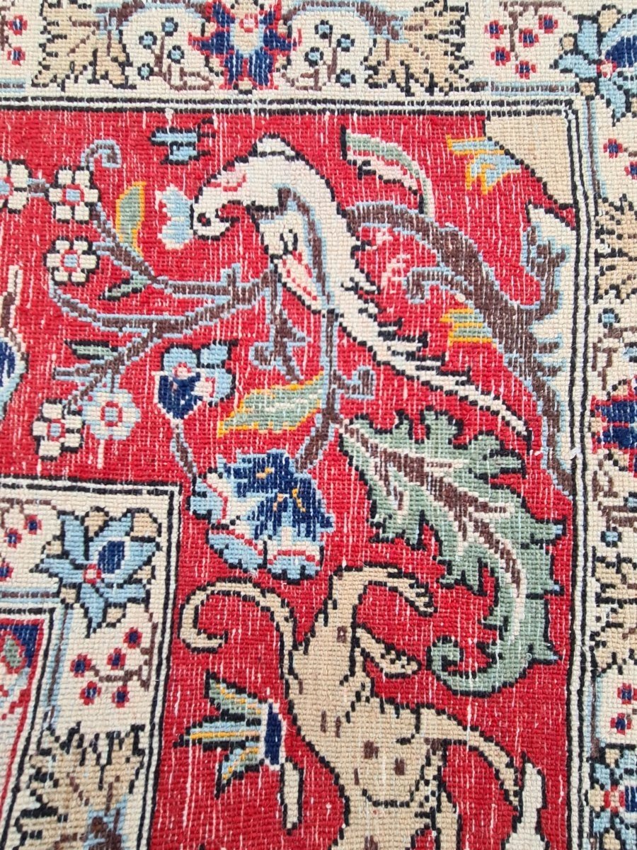 Large Ghoum Carpet Made In Wool, Persia, Circa 1950.-photo-5