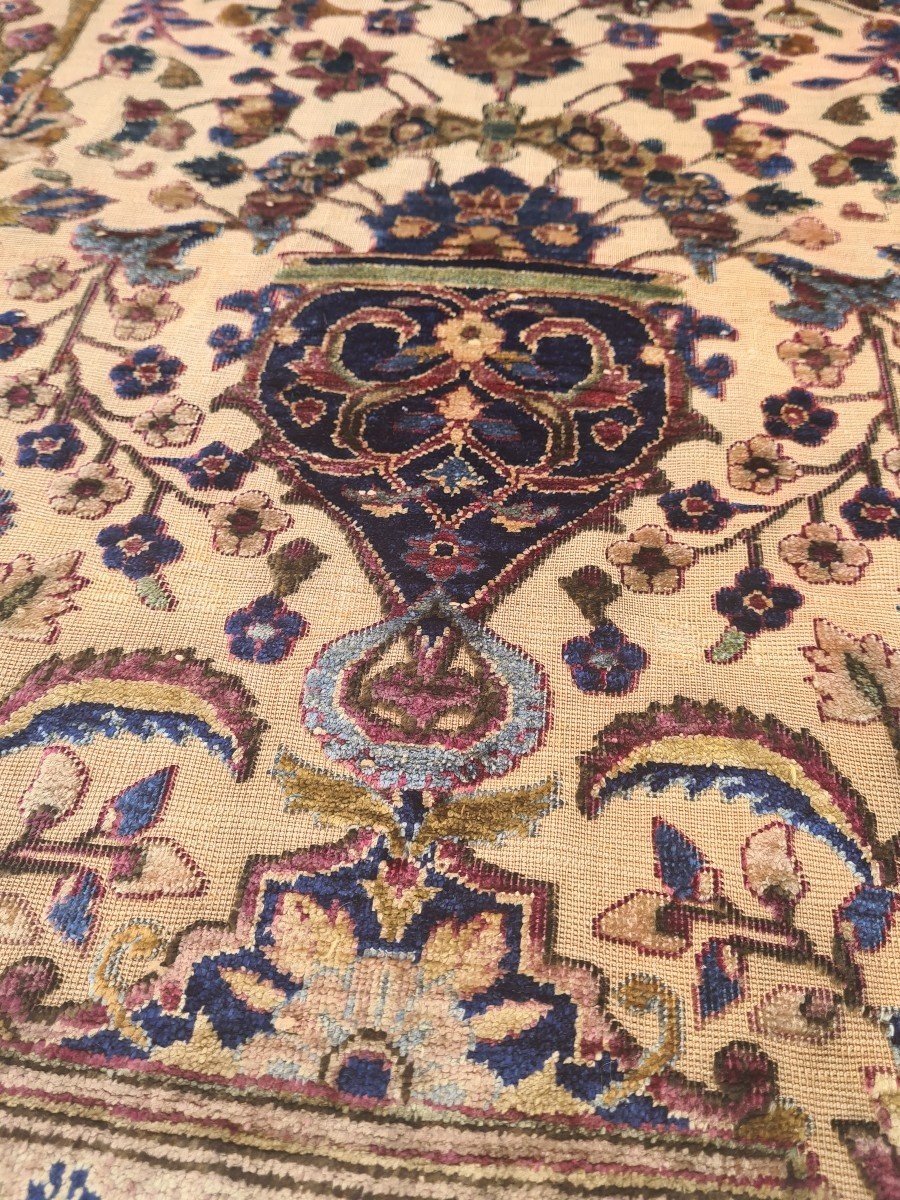Kachan Soof Rugs Designed In Silk, Late 19th Century.-photo-6