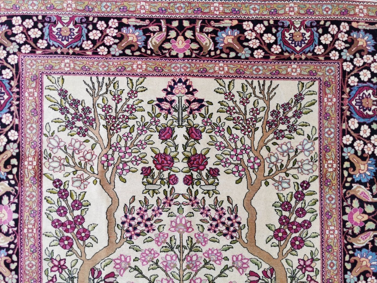 Teheran Carpet Made In Wool, 19th Century.-photo-5