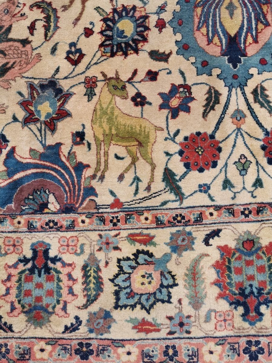Beautiful Tabriz Carpet, Iranian , Year 1920.-photo-1