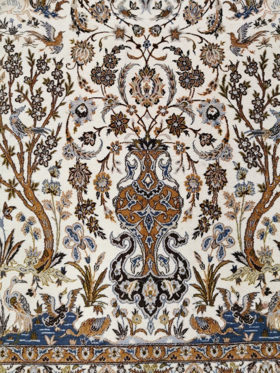Isfahan Rug In Wool And Silk, Iran, Shah Period.-photo-6