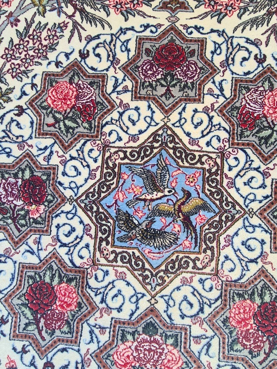 Rarissime Tapis  Ispahan, Iran,  époque Shah vers 1965.-photo-3