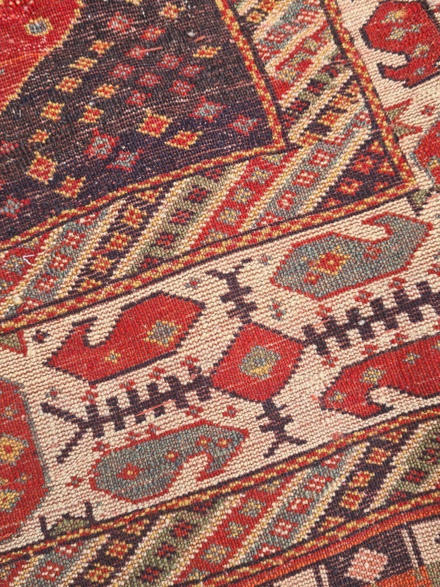 Kashgai Carpet Made In Wool, Persia, From The 19th Century.-photo-5