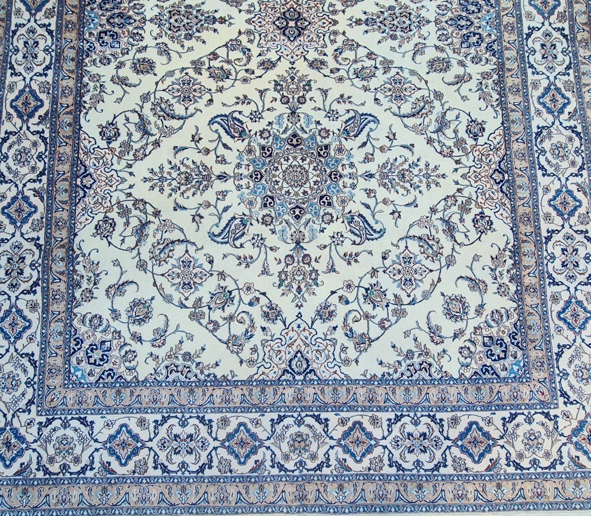 Tapis Nain Shisla En Laine, Iran,  Epoque Du Shah-photo-5