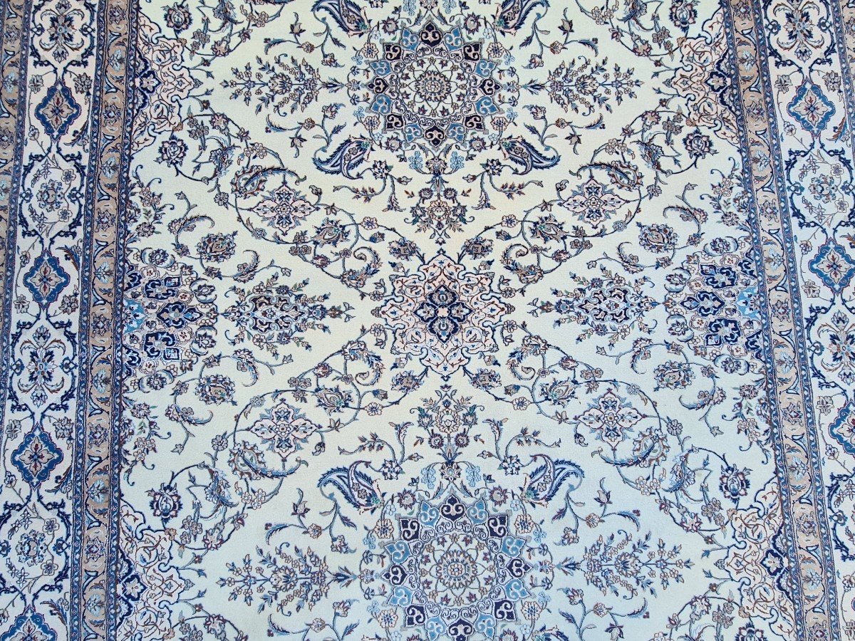 Tapis Nain Shisla En Laine, Iran,  Epoque Du Shah-photo-6