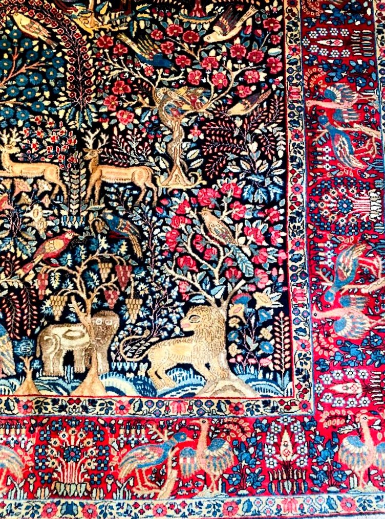 Tapis Kirman En Laine,  Iran, Annèes 1930/1940-photo-6