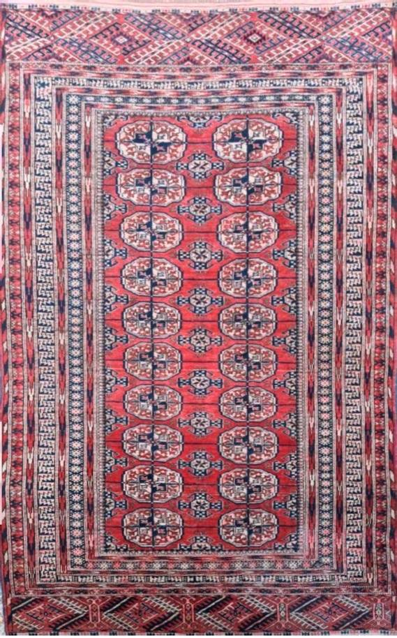 Ancien Tapis Tekke Boukhara Turkmen, 19éme Siècle 