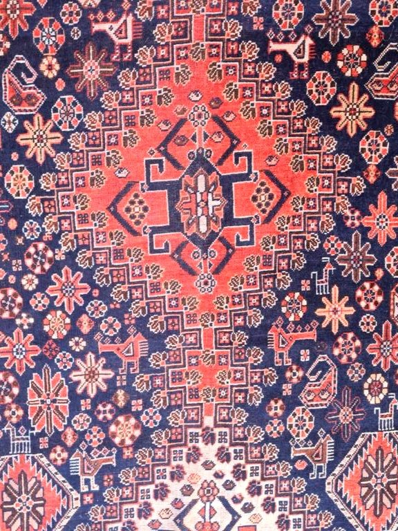 Exceptional Quasgai Carpet, Persia, Late 19th Century-photo-2