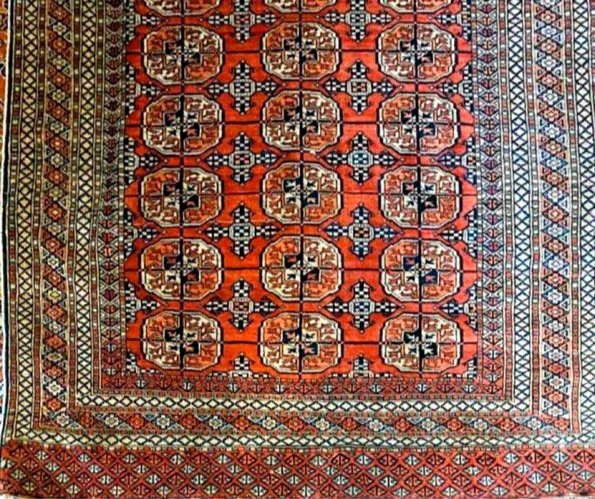 Tekke Bukhara Carpet, Turkmen, Late 19th Century-photo-4